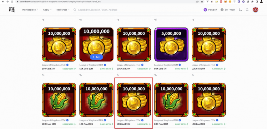 TofuNFT ресурсы LOK