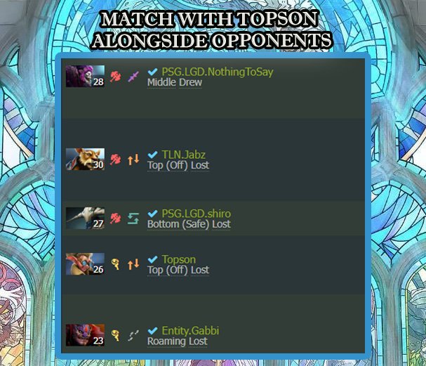 Topson play with Entity and LGD Gaming