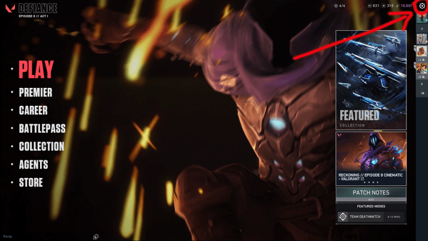 Valorant menu settings