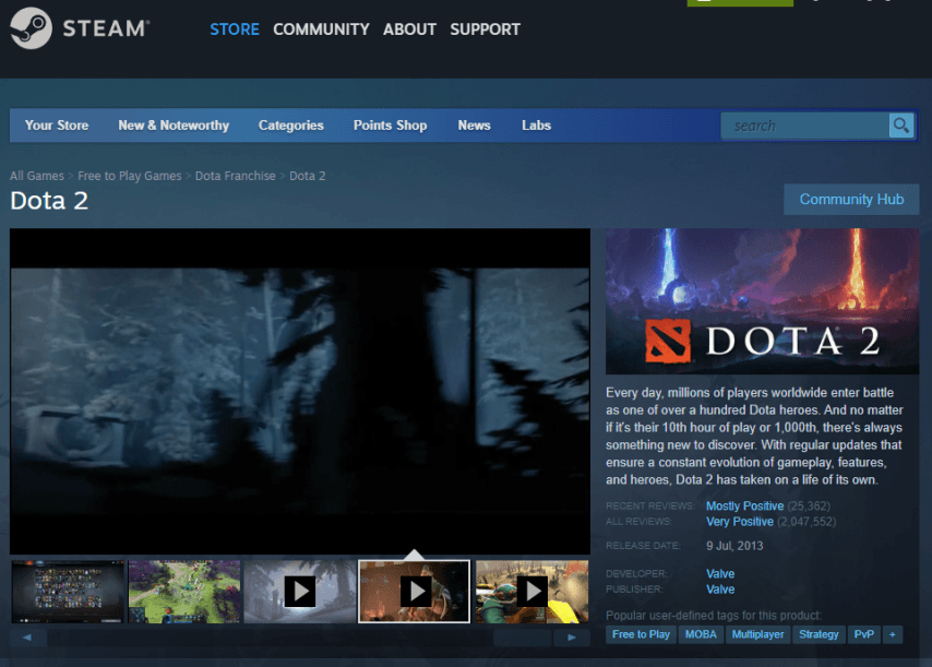 Steam, also a product of Valve Corporation