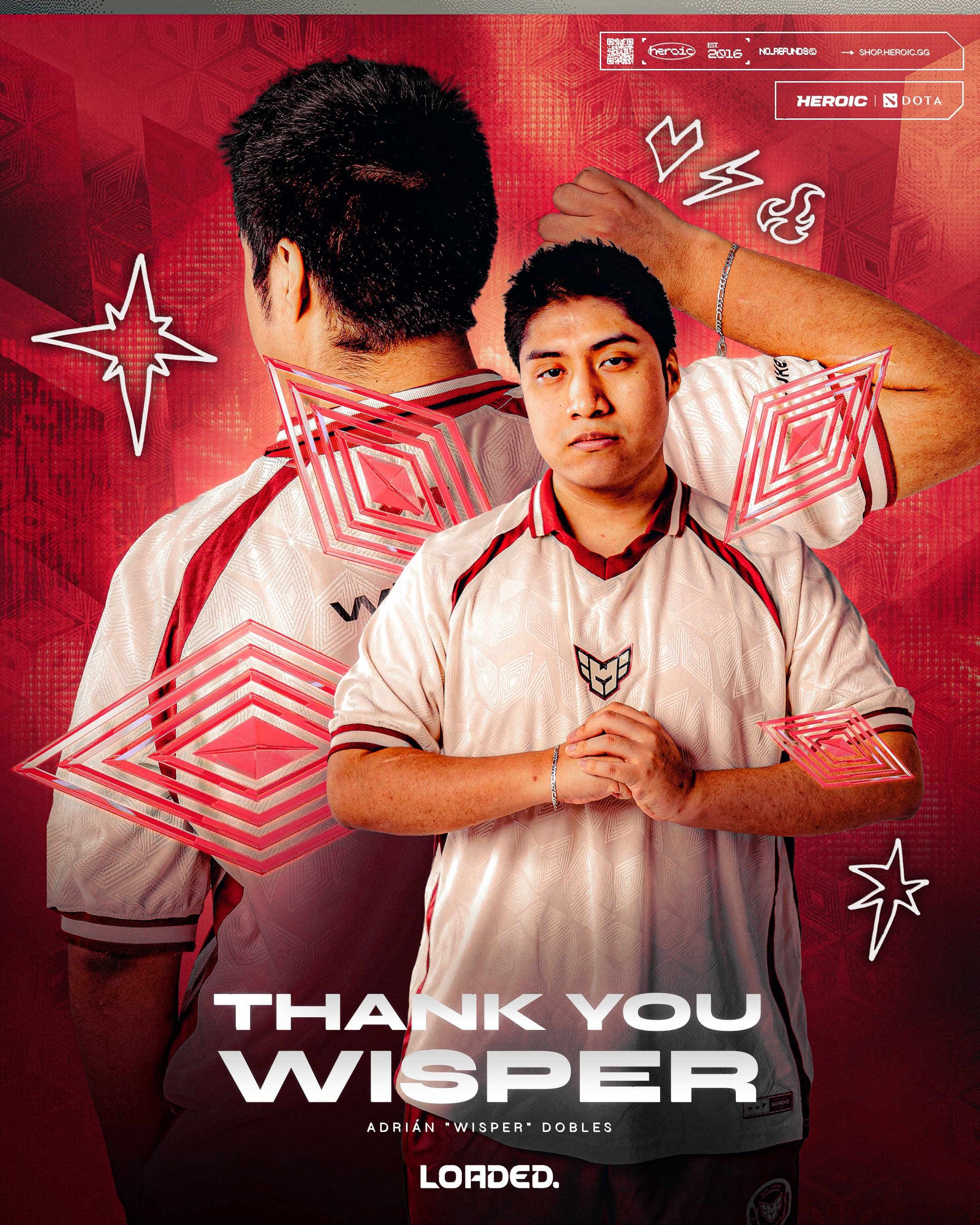 Wisper has left Heroic's Dota 2 roster