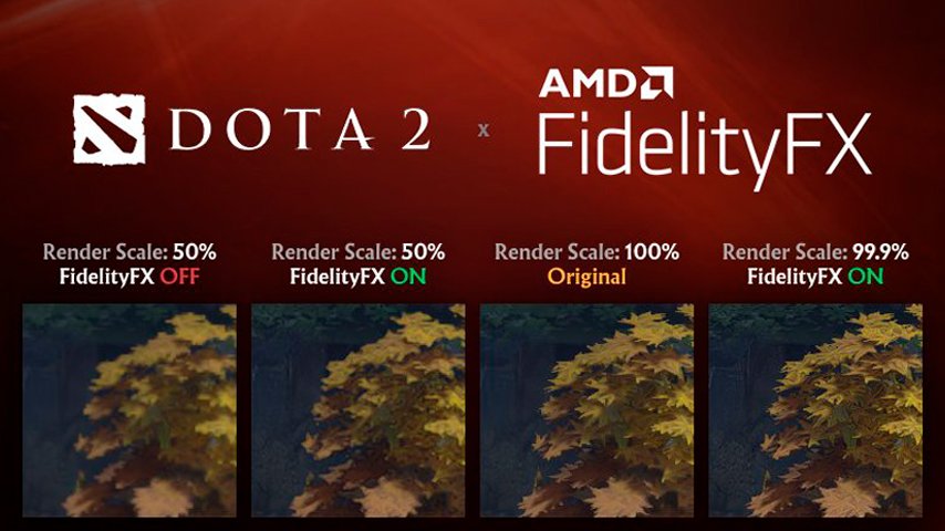 amd fidelityfx super resolution appeared in dota 2