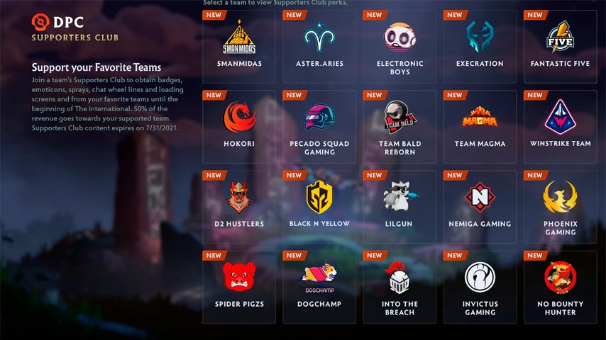 в dota 2 добавили новые бандлы